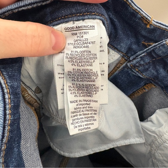Good American Size 6-12 Always Fits Classic Bootcut Jeans Stretchy In Indigo446 - Picture 8 of 9
